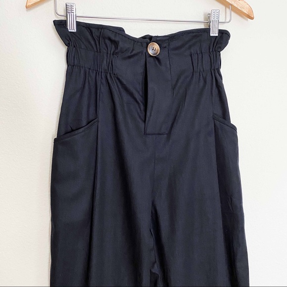 NWT cotton Super-High-Rise paper bag black - Picture 9 of 10